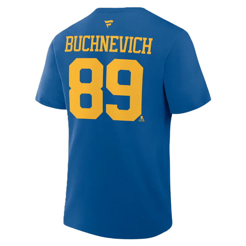 ST. LOUIS BLUES FANATICS BUCHNEVICH NAME AND NUMBER TEE - BLUE - Image 3