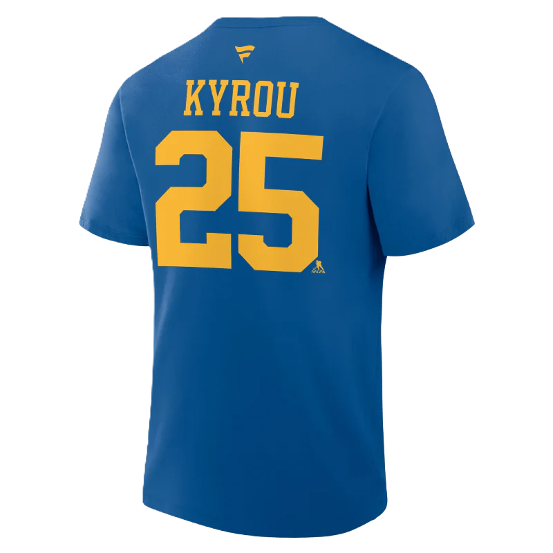 ST. LOUIS BLUES FANATICS KYROU NAME AND NUMBER TEE - BLUE - Image 3