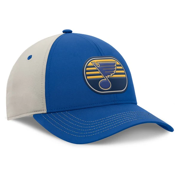 ST. LOUIS BLUES FANATICS OVAL PLAYOFF SNAPBACK - ROYAL WHITE - Image 3