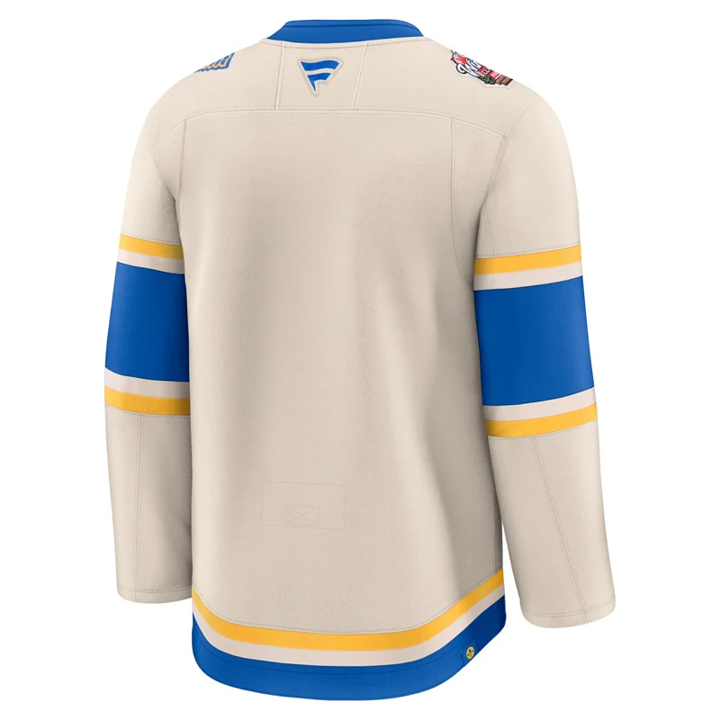 ST. LOUIS BLUES FANATICS PREMIUM WINTER CLASSIC JERSEY - BEIGE - Image 4