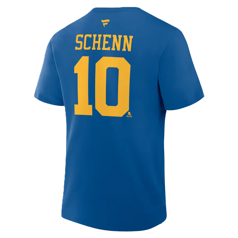 ST. LOUIS BLUES FANATICS SCHENN NAME AND NUMBER TEE - BLUE - Image 3