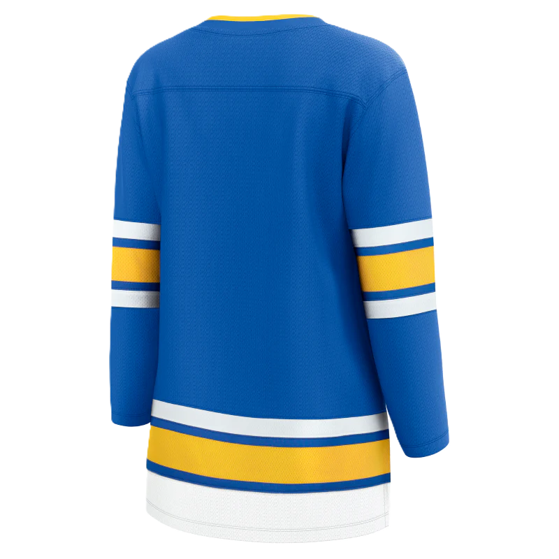 ST. LOUIS BLUES FANATICS WOMENS HOME BREAKAWAY JERSEY - BLUE - Image 3