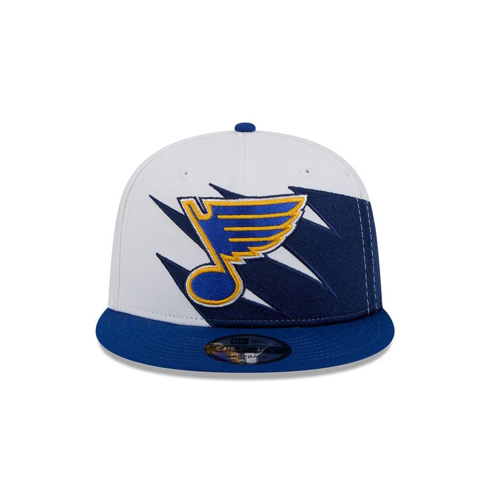 ST. LOUIS BLUES NEW ERA 9FIFTY JAGGED EDGE SNAPBACK - WHITE/ROYAL - Image 3