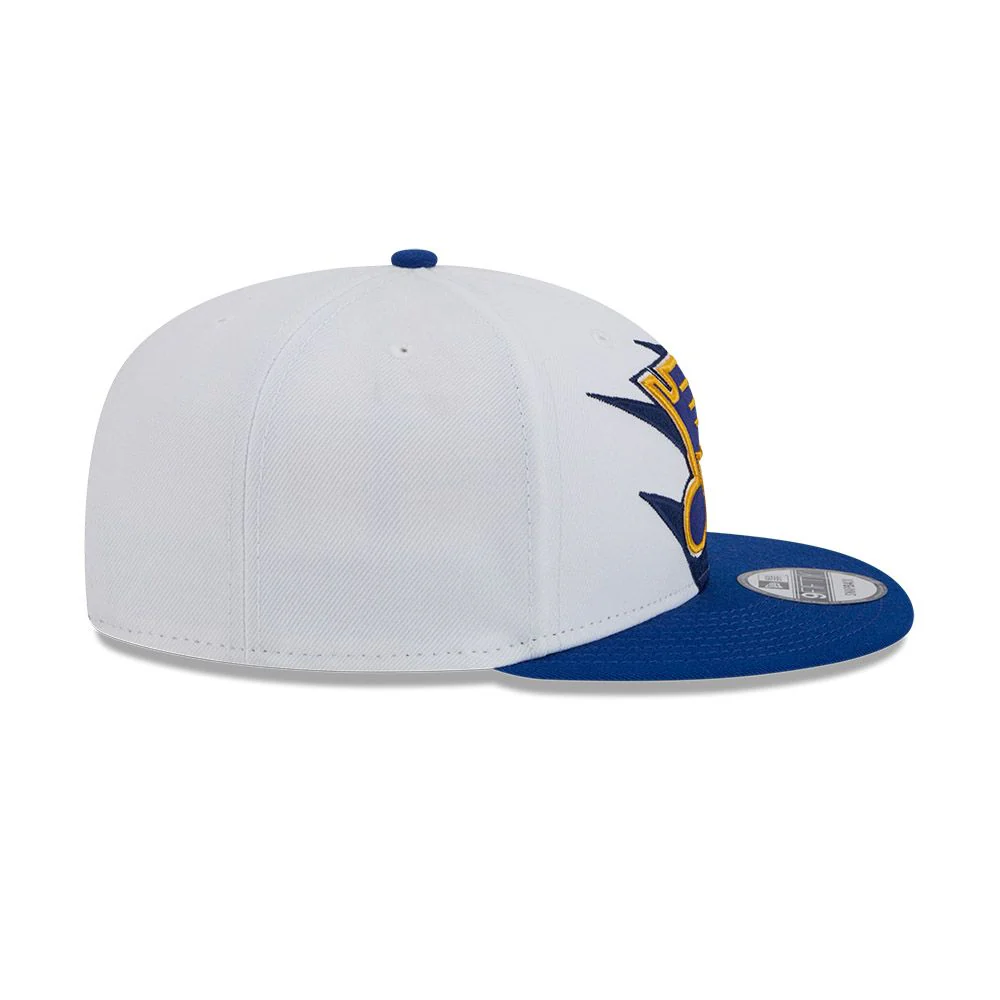 ST. LOUIS BLUES NEW ERA 9FIFTY JAGGED EDGE SNAPBACK - WHITE/ROYAL - Image 5