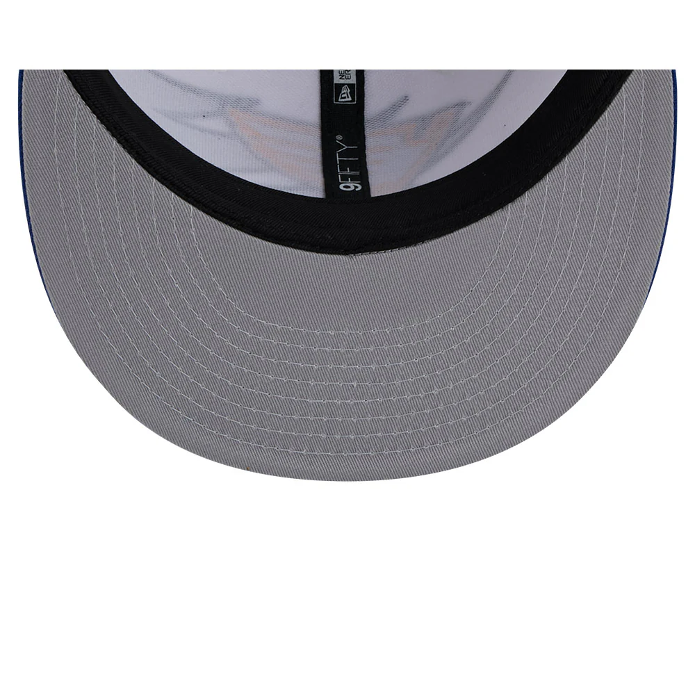 ST. LOUIS BLUES NEW ERA 9FIFTY JAGGED EDGE SNAPBACK - WHITE/ROYAL - Image 6