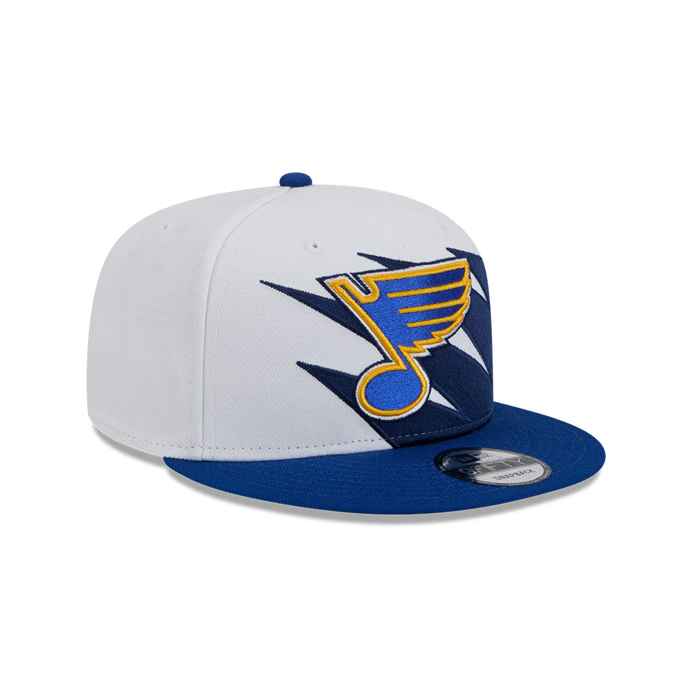 ST. LOUIS BLUES NEW ERA 9FIFTY JAGGED EDGE SNAPBACK - WHITE/ROYAL - Image 7