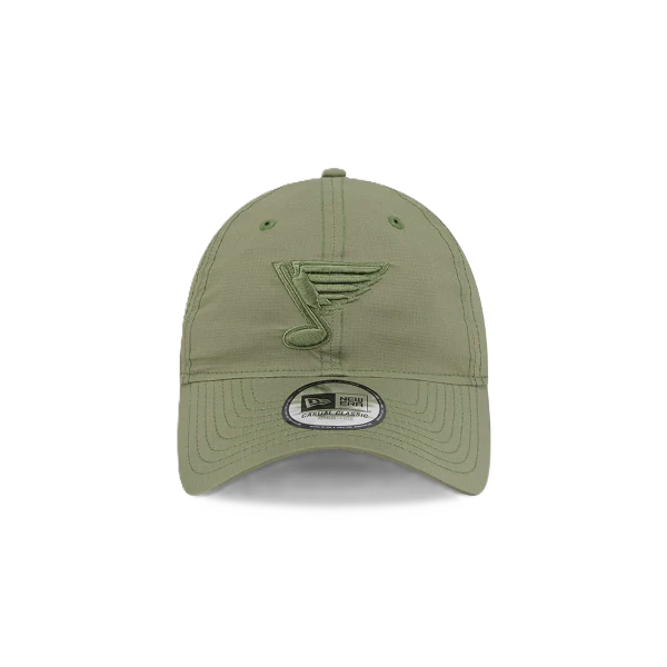 ST. LOUIS BLUES NEW ERA NOTE LOGO RIPSTOP PERFORMANCE CLIPBACK - GREEN - Image 3